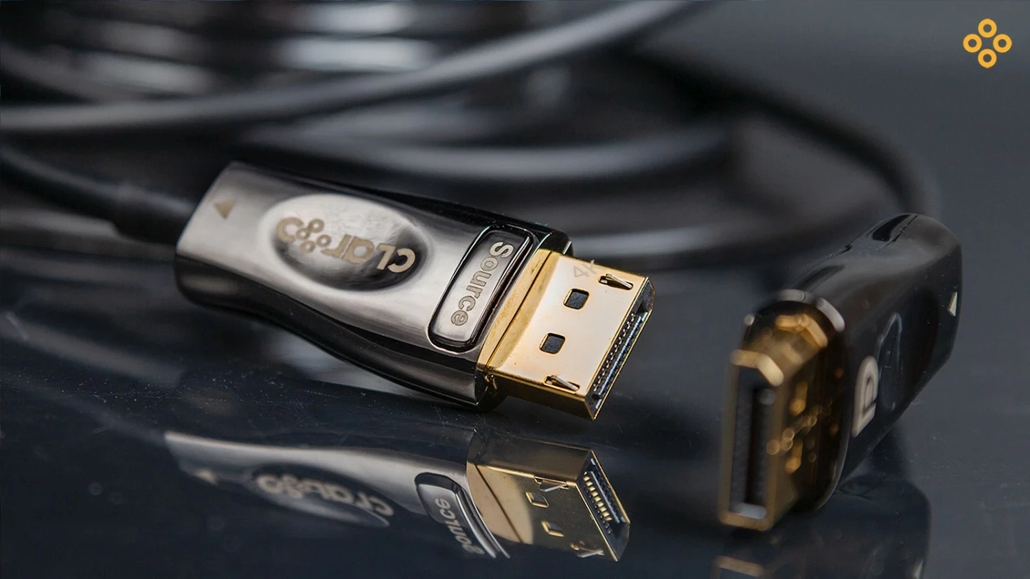 Kabëll optik Claroc DisplayPort 1.4 AOC 8K 20 m, ngjyrë zezë-gri