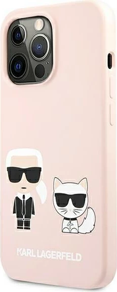 Mbështjellës Karl Lagerfeld KLHMP13XSSKCI për iPhone 13 Pro Max 6.7", silikon, MagSafe, rozë e çelët