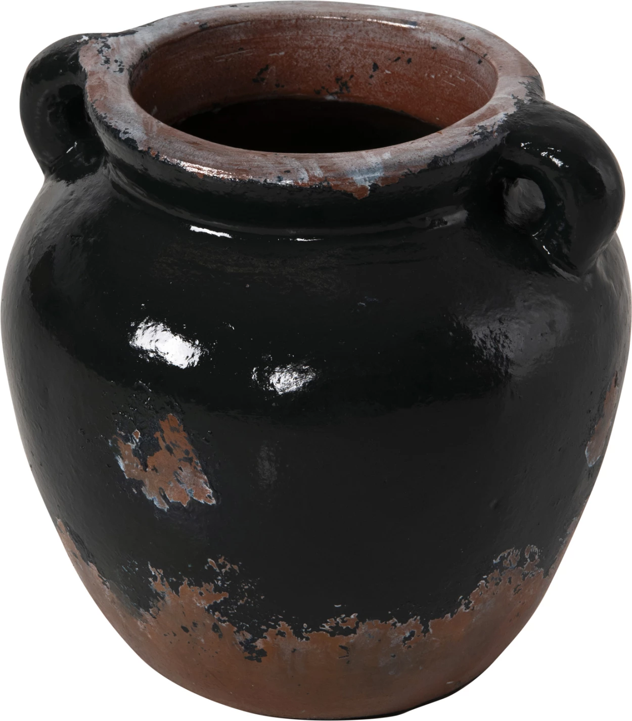 Vazo dekorative FH4380 terrakote, ngjyrë e zezë