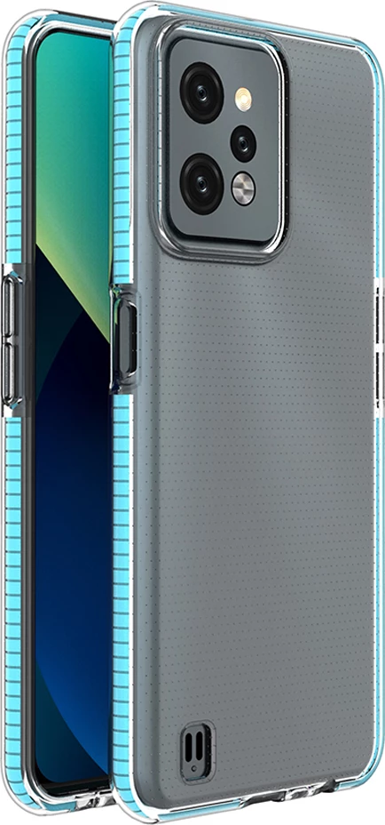 Mbështjellës Hurtel Spring Case për Realme C31, TPU, blu e çelët