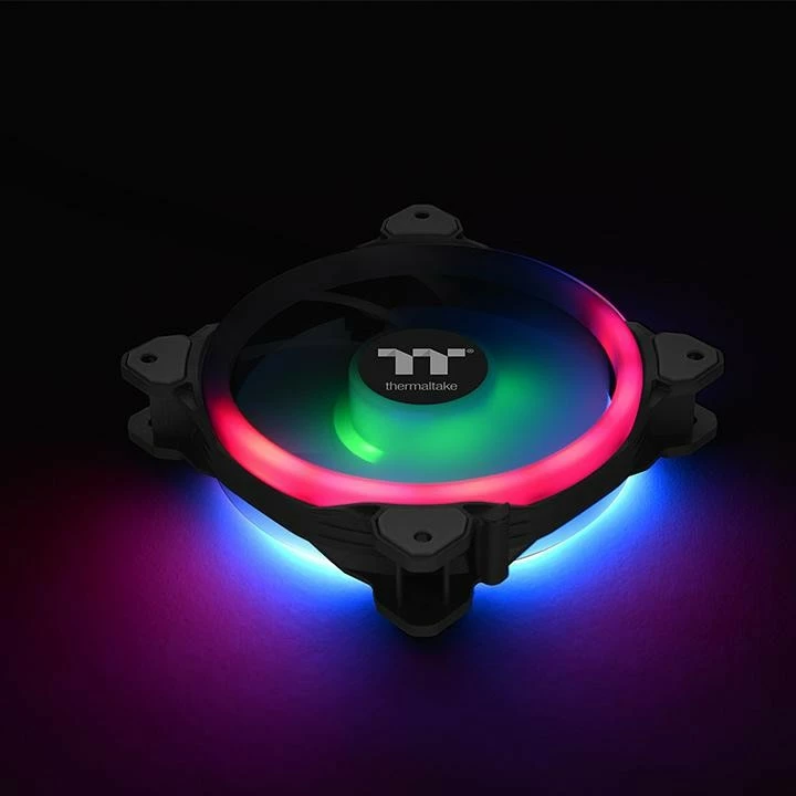 Ventilator kase Thermaltake Riing Trio 12 RGB 3 copë, 120mm, i zi