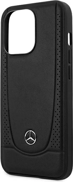 Mbështjellës Mercedes MEHCP15XARMBK për iPhone 15 Pro Max 6.7", lëkurë, zi