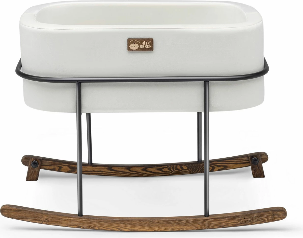 Djep metalik Hanah Home, ngjyrë e bardhë dhe e zezë