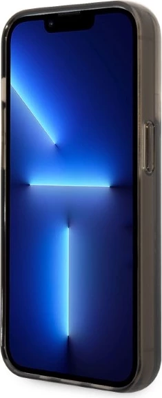 Mbështjellës Karl Lagerfeld Liquid Glitter Elong për iPhone 14 Pro, i zi