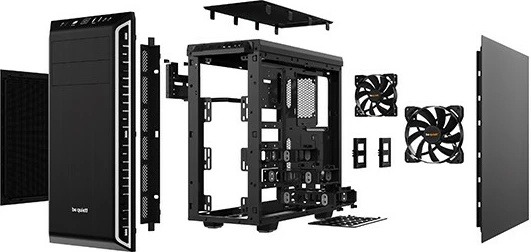 Kasë Be quiet! PURE BASE 600 Silver BG022, Midi Tower, e zezë/argjend
