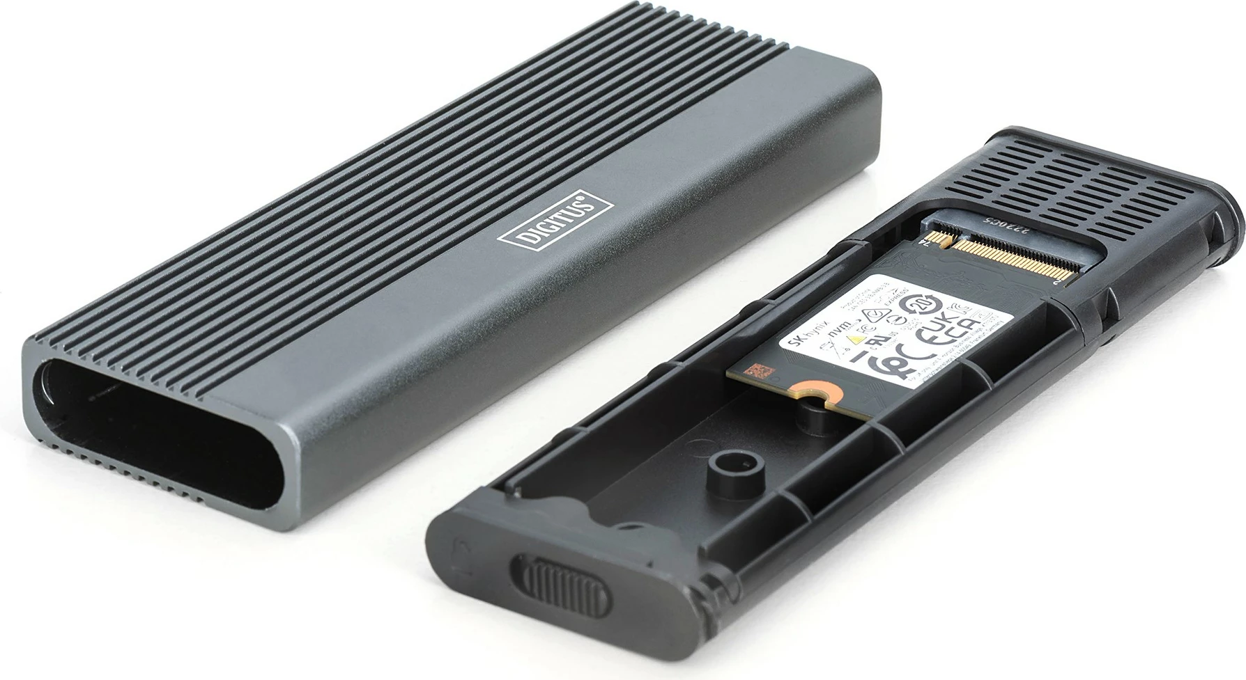 Kasë Digitus SSD M.2 NVMe/SATA, USB Type-C, 8TB, e zezë