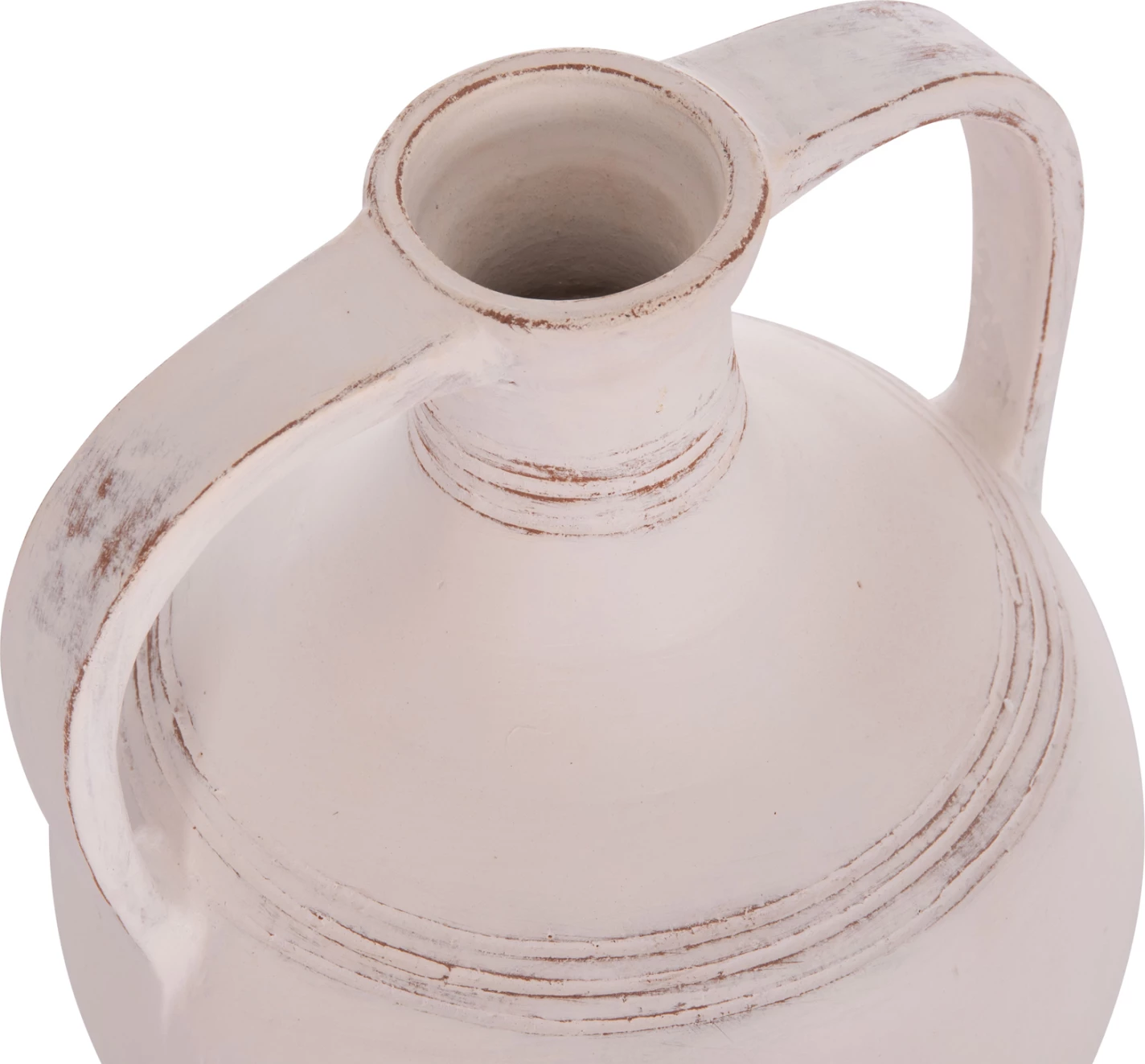 Vazo dekorative amforë, terrakotë e bardhë, FEAX FH4676.02S, 35x35x48cm