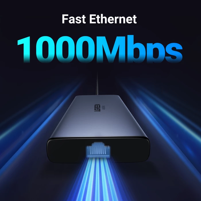 Docking Station USB-C UGREEN 45380 10-në-1, PD 100W, 2x HDMI 4K@60Hz, 10Gbps, Gigabit Ethernet, SD/TF, gri