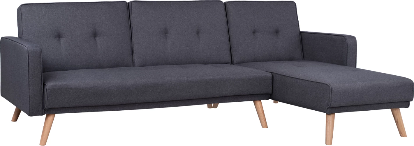 Kënd divan i kthyeshëm, krevat, material gri, Talia FH3153, 269x152x87cm