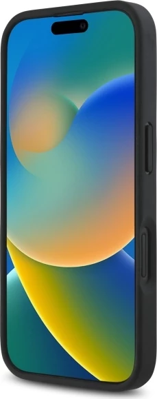 Mbështjellës DKNY Repeat Pattern Stack Logo MagSafe për iPhone 16, i zi