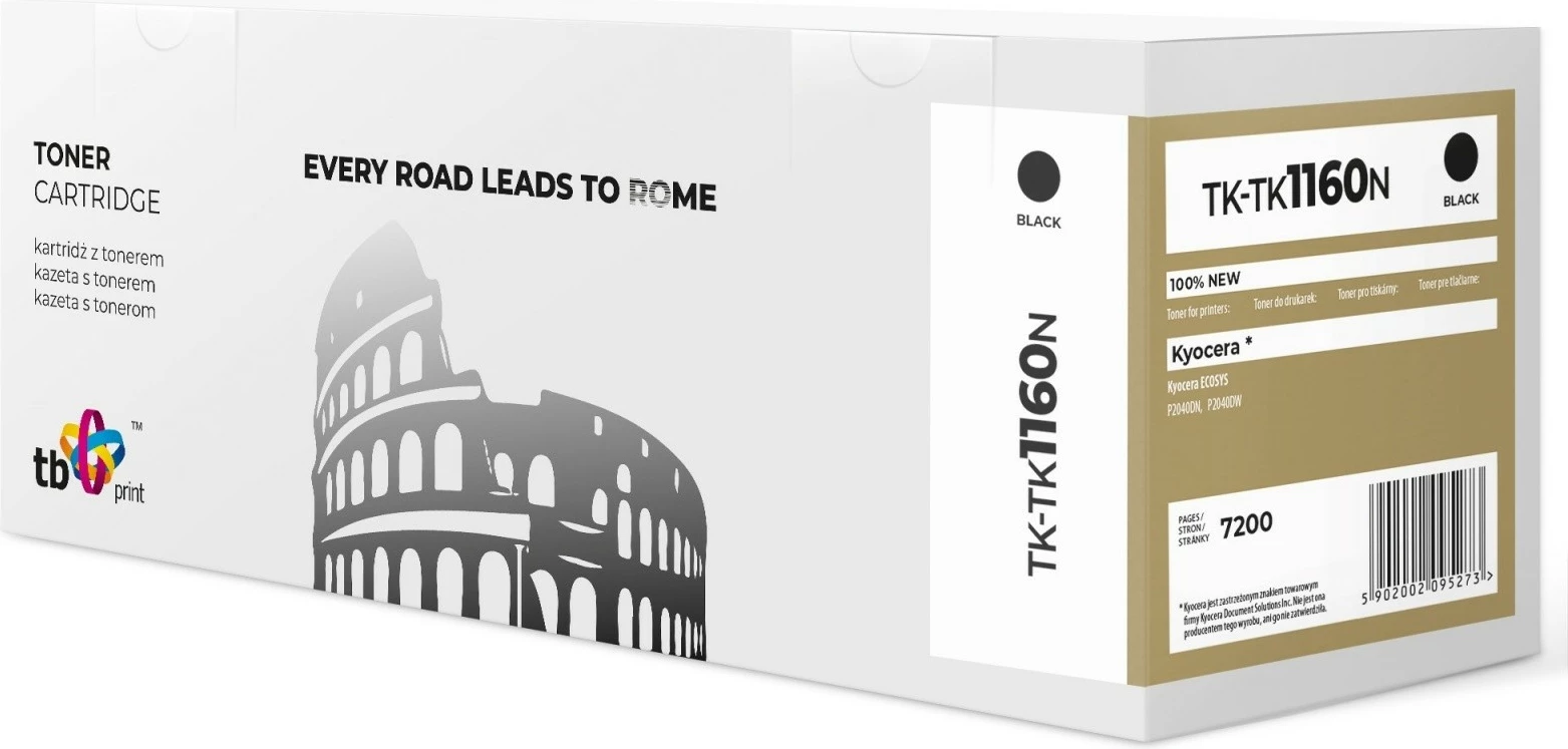 Toner TB Print TK-TK1160N për Kyocera ECOSYS P2040DN/P2040DW, 7200 faqe, i zi