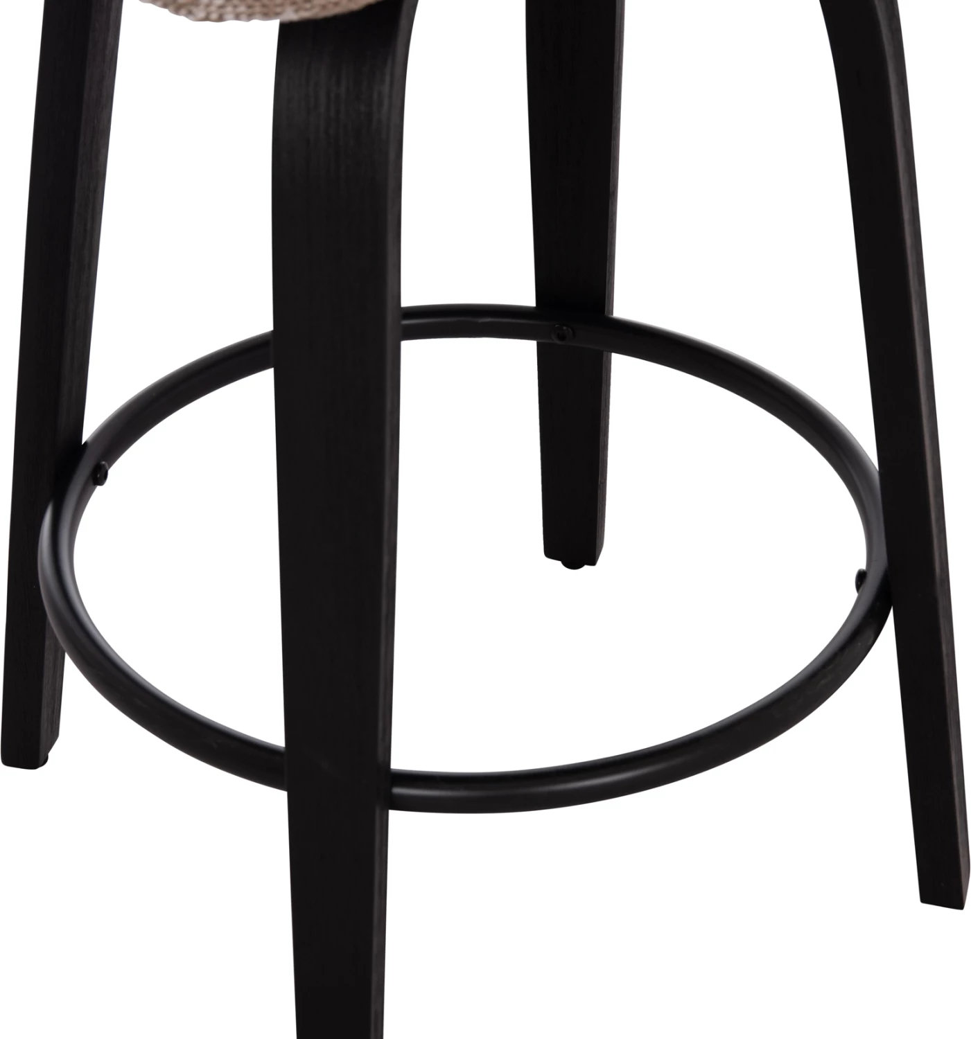 Karrige për bar rrotulluese Dekker, dru i zi, stof kafe, set prej 2 copë, 48x54x96cm