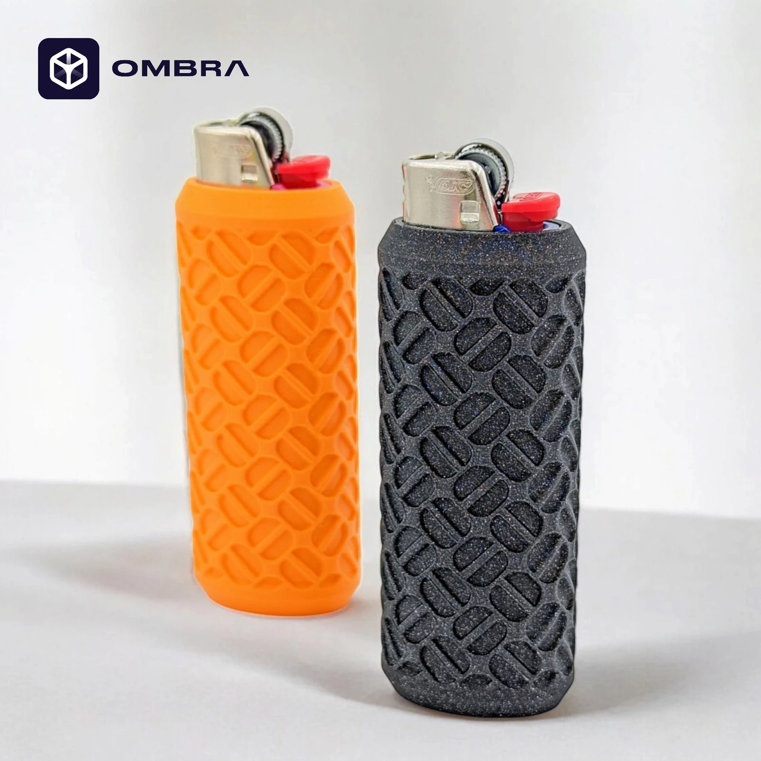 Mbajtëse për çakmak BIC, dizajni kafe "Coffee Bic Case", e portokalltë