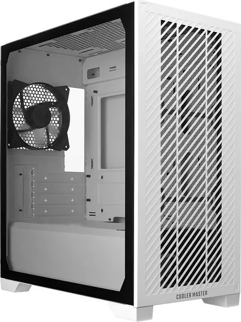 Kasë Cooler Master Elite 301 Lite Tower mATX/ITX, Tempered Glass, USB-C, e bardhë