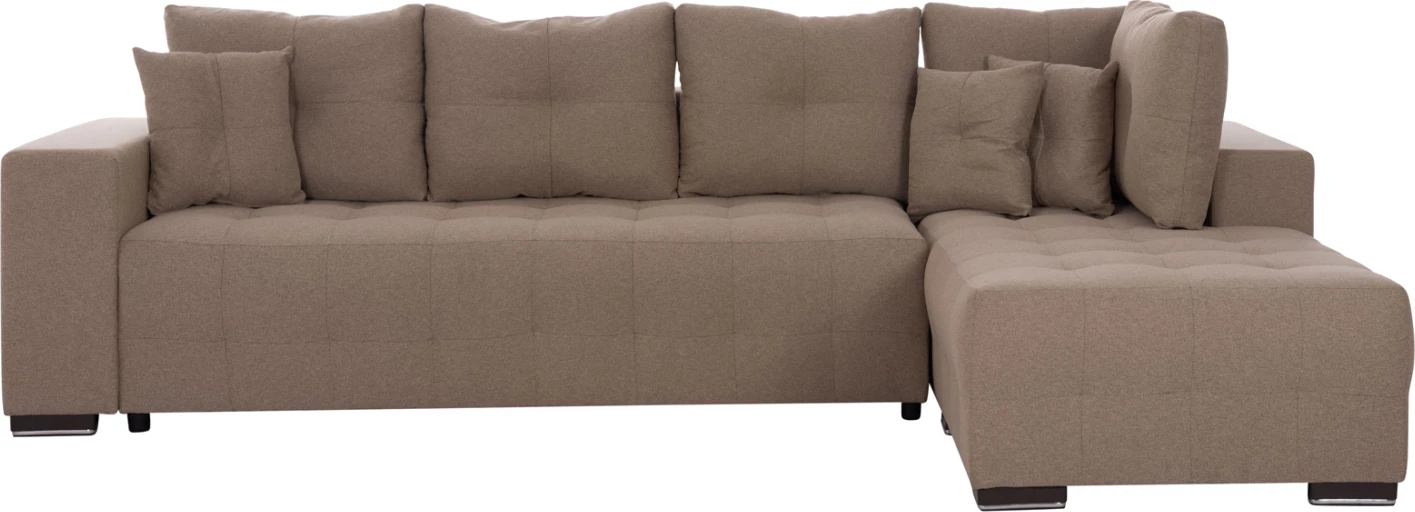 Kënd divan me hapësirë për depo, Trendston FH3302.03R, material bezhë, 298x177x95cm