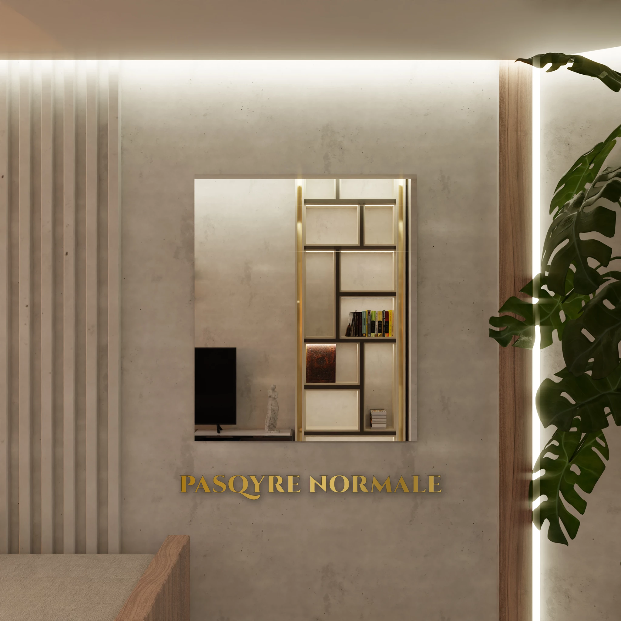 Pasqyre interieri- drejtekendore, 100 x 120 cm 