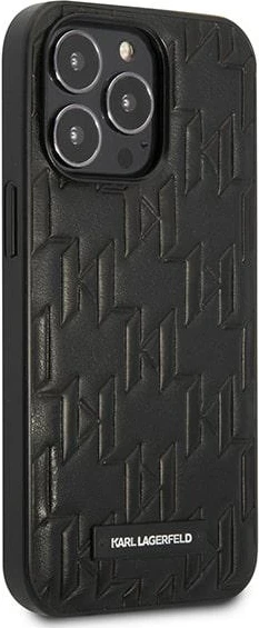 Mbështjellës Karl Lagerfeld Monogram Plaque për iPhone 13 / 13 Pro, i zi