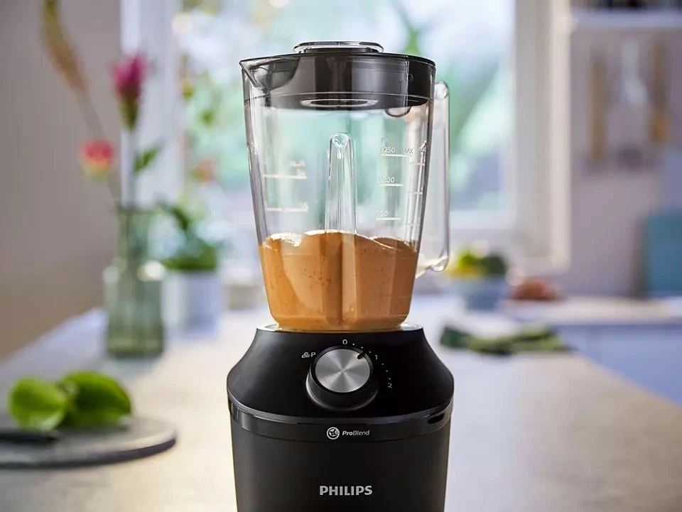 Blender Philips HR2191/01 me gotë, 2L, i zi