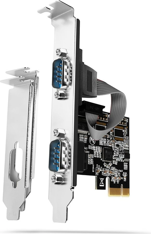 Kartë zgjerimi AXAGON PCEA-S2N, 2x RS-232 Serial Port, PCIe, set me mbështetës standard dhe low profile