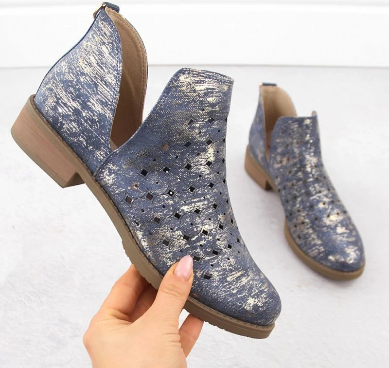 Çizme për femra M.Daszyński, gri/argjend