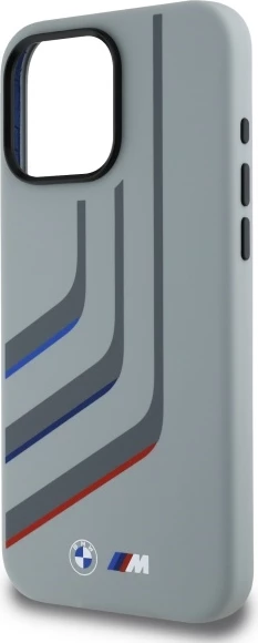 Mbështjellës BMW Silicone Turning Lines MagSafe për iPhone 16 Pro Max, Gri