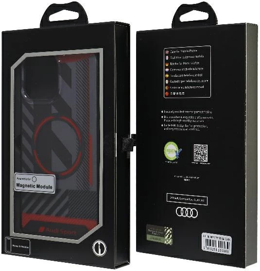 Mbështjellës Audi IML Sport MagSafe për iPhone 13 Pro Max, i zi
