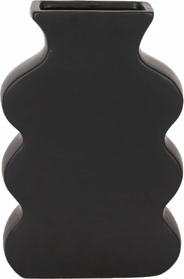 Vazo LUNO, qeramike, e zezë, 18.5x8x27.5cm