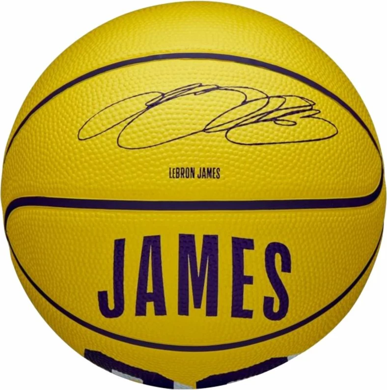 Top për basketboll Wilson LeBron James, e verdhë
