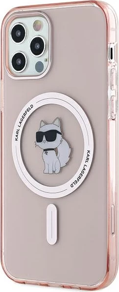 Mbështjellës Karl Lagerfeld IML Choupette MagSafe për iPhone 12/12 Pro, rozë