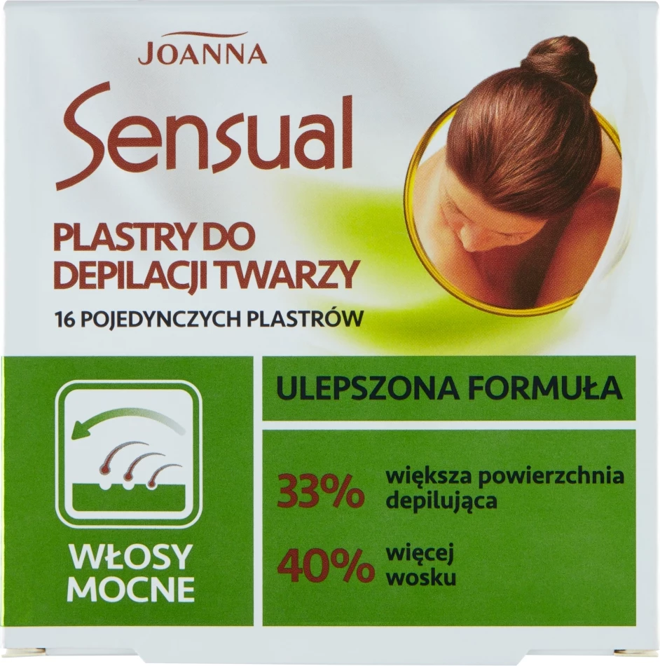 Shirita për depilim fytyre Joanna Sensual për femra, 16 copë + vaj 10ml