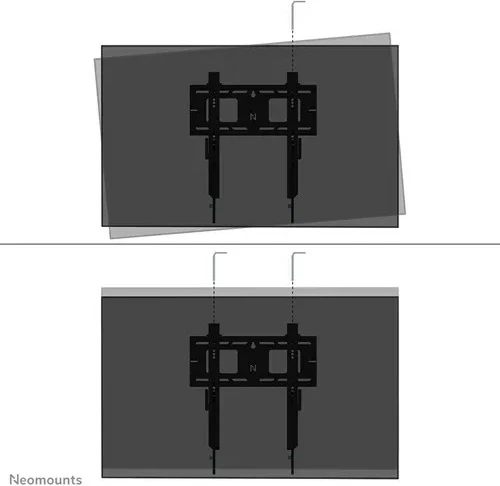 Mbajtës muri për TV Neomounts WL30-750BL14 LEVEL-750, deri 75", 100 kg, VESA 100x100-400x400, Çelik, Zi