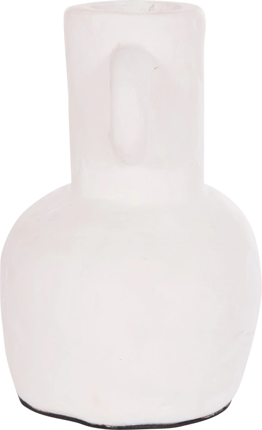 Vazo dekorative CLAYVON, terrakotë, ngjyrë e bardhë, FH4406, 14x20cm