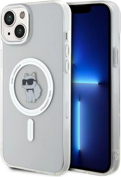 Mbështjellës Karl Lagerfeld IML Choupette MagSafe për iPhone 15 Plus, Transparent