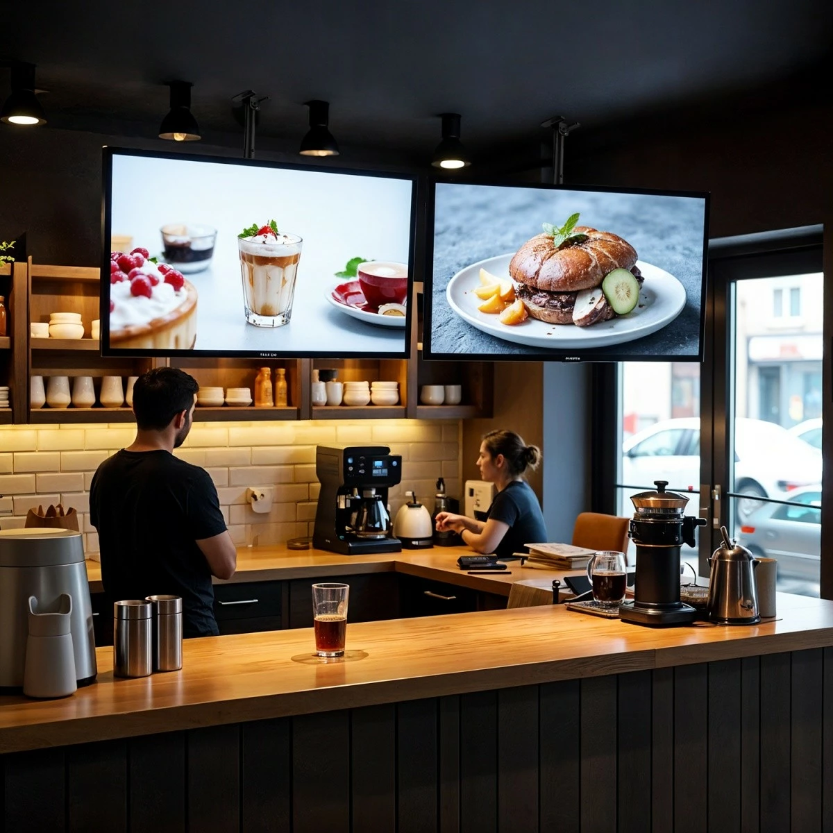 Mbajtës tavani për TV Maclean MC-112B, deri 60kg, VESA 600x400, i zi