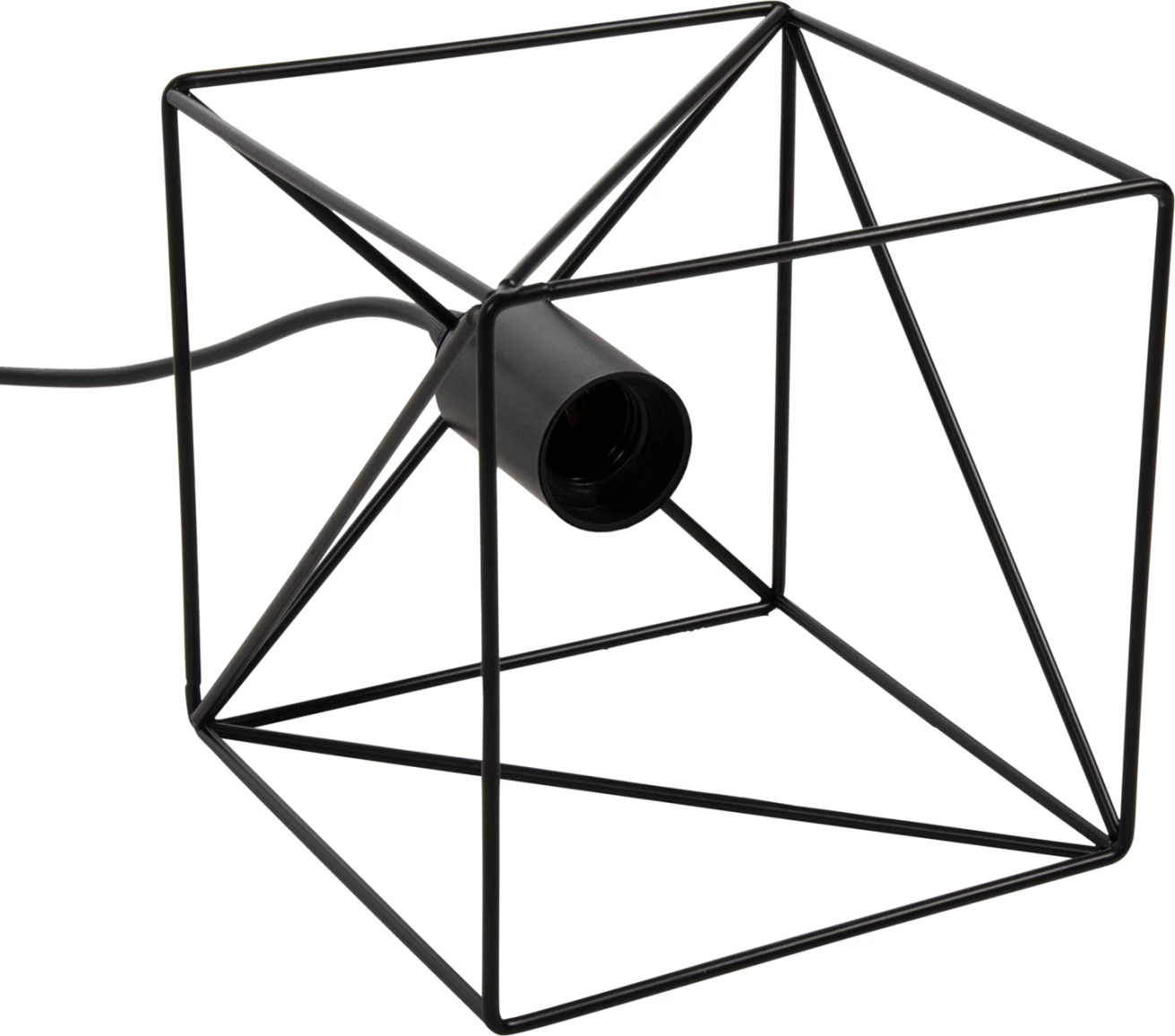 Llambë varëse tavani, kub metalik i zi, FH4039, 16x16x123H cm