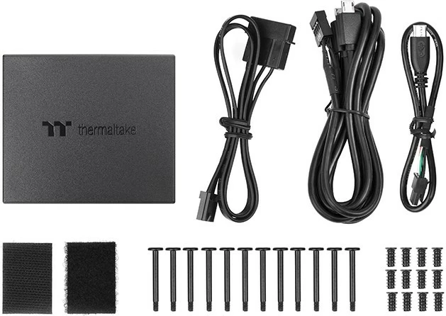 Ventilatorë RGB për kasë Thermaltake Toughfan 14, 3 copë, 140mm, i zi