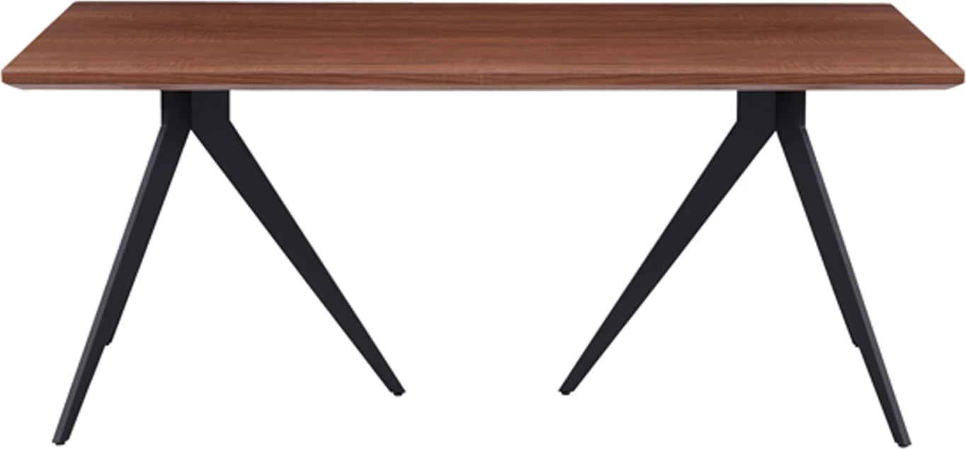 Tavolinë ngrënieje GRIPPEN FH9451.02 me furnir druri frashëri në stil rustik - këmbë trekëmbësh metalike të zeza 180x90x75H cm