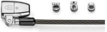 Kandadë sigurie për laptop Kensington ClickSafe 2.0 K68102EU, kabllo çeliku 1.8m, me çelës, 3-në-1 T-Bar/Nano/Wedge, e zezë