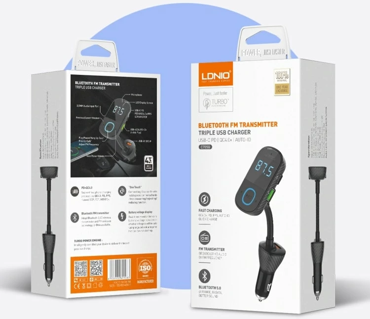 Karikues Për Veturë LDNIO C705Q (Zezë)