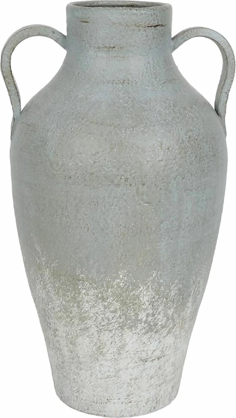 Vazo AMFORE, metal, ngjyrë gri-blu, 25x23x50cm