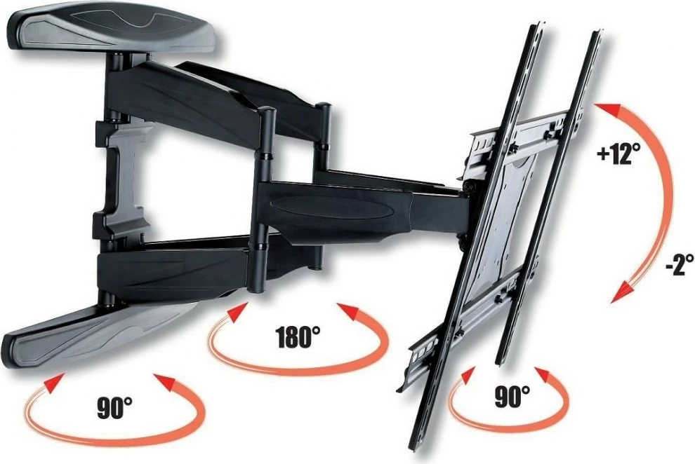 Mbajtës muri për TV Techly 308886, për LCD/LED 40-80 inç, 50kg, VESA, i zi