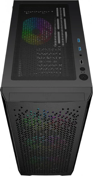 Kasë Gembird Fornax 400X, Midi Tower, ATX, xham i temperuar, e zezë