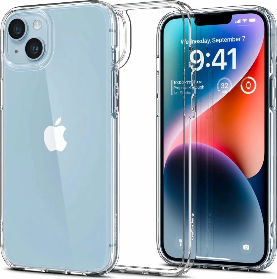 Mbështjellës Spigen Ultra Hybrid për iPhone 14, Transparent