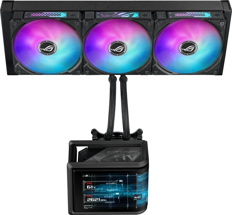 Kasë ftohëse uji ASUS ROG Ryuo IV SLC 360 ARGB, 3 ventilatorë 12 cm, e zezë