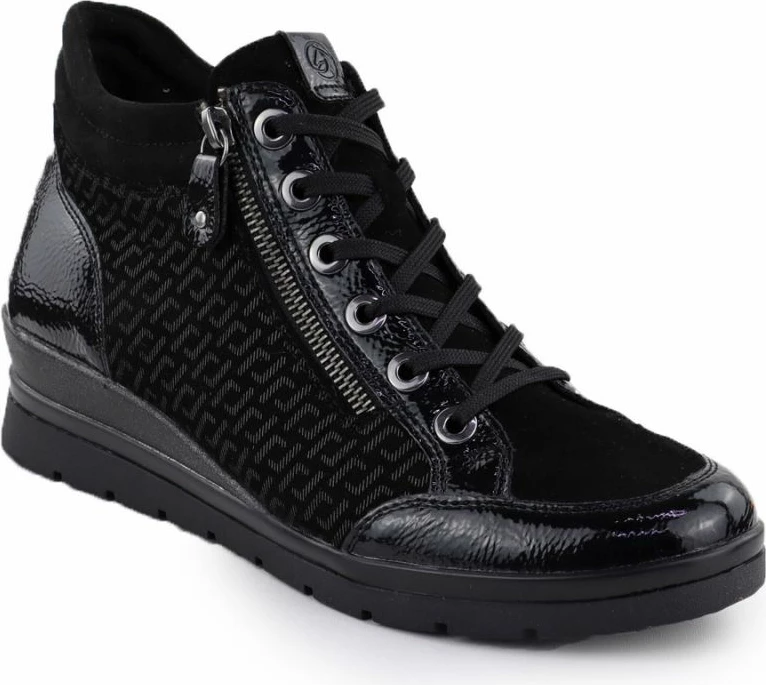 Çizme të shkurtra Rieker Remonte R0773-05, të zeza