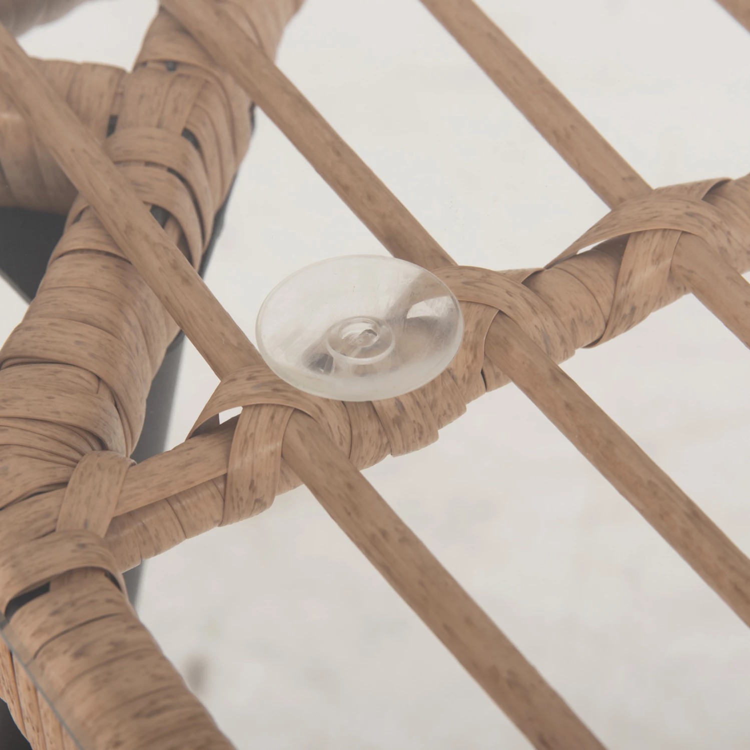 Tavolinë drejtkëndore për ngrënie, ALLEGRA, FH5538.11, metal i zi, ratan natyral, 159,5x89,5x72H cm