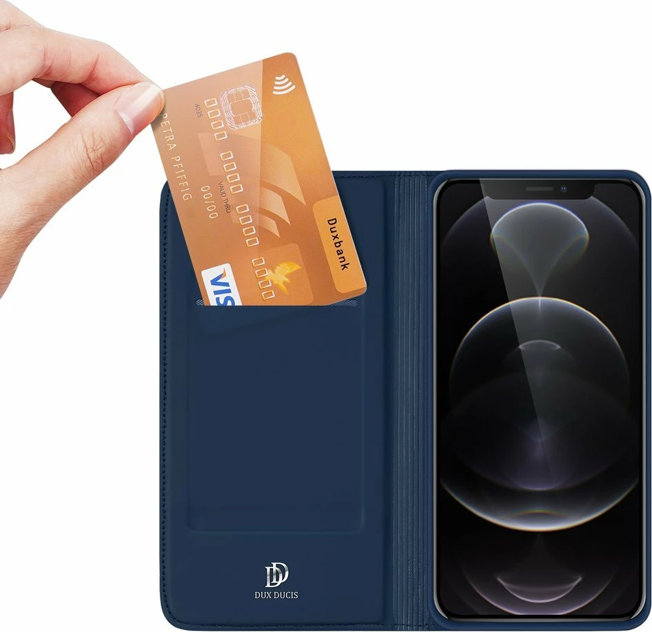 Mbështjellës Dux Ducis Skin Pro Bookcase për iPhone 13 Pro Max, kaltër