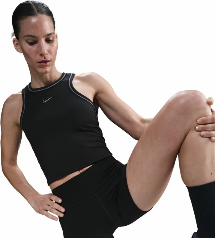 Maicë crop për femra Nike, e zezë