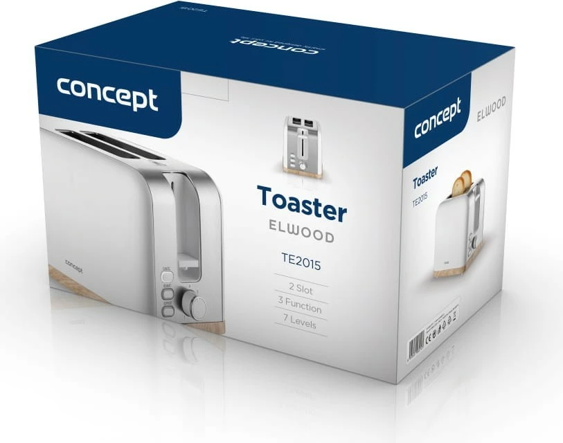 Toaster Concept Elwood TE2015, 2 feta, i bardhë