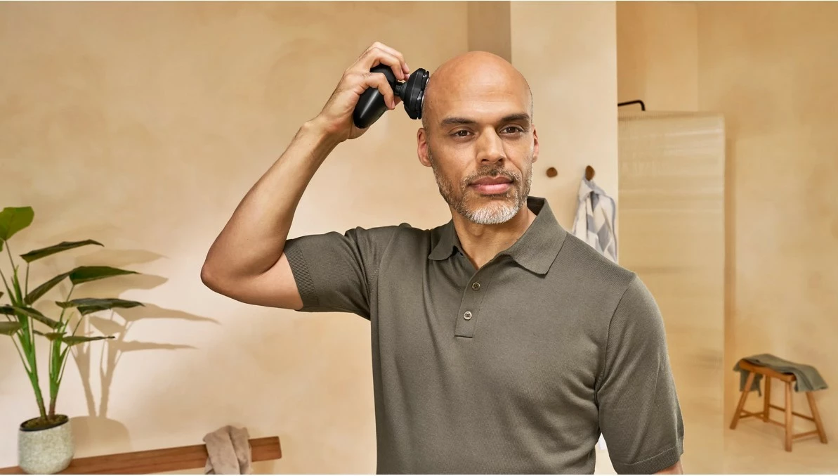 Makinë rroje për kokë, Philips Pro Series 5000 HS5980/15, Wet & Dry, 60 min pa kabllo, kokë fleksibile 360°, USB-A (pa adapter), e zezë